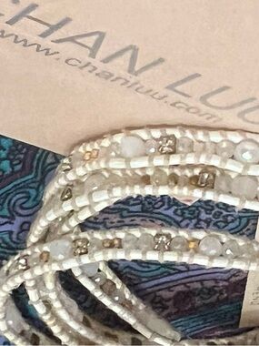 Chan Luu Ivory and Gold Multi-Strand Beaded Bracelet